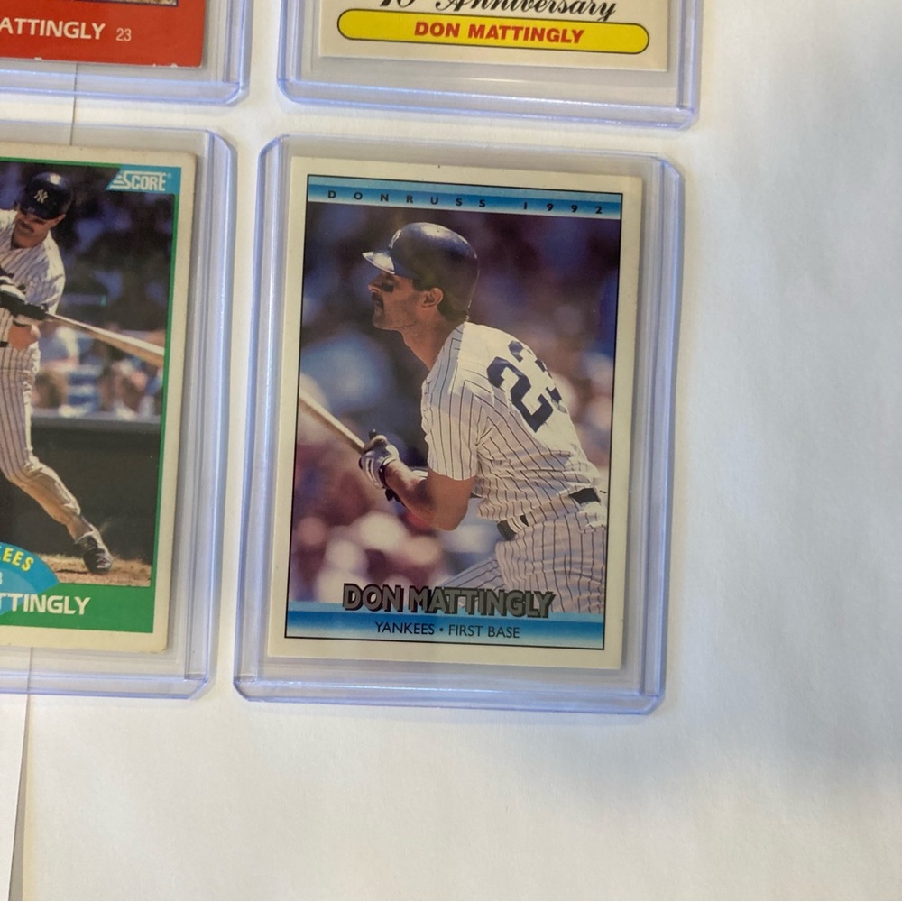 Lot of 9 Vintage 80s-90s Don Mattingly Baseball Cards New York Yankees - Picture 5 of 16